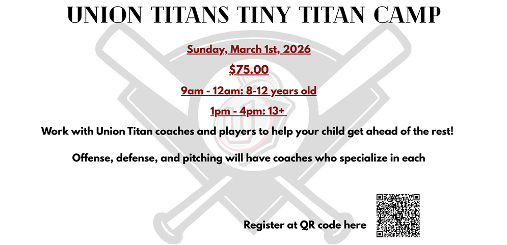 Tiny Titans Baseball Camp!